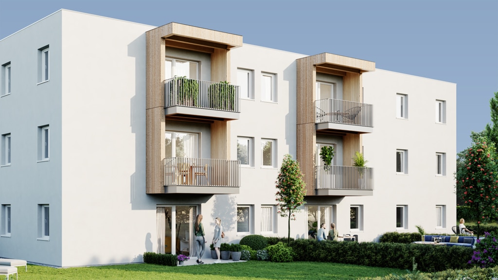 all-in99 Wohngebaeude mit Balkon und Eigengarten