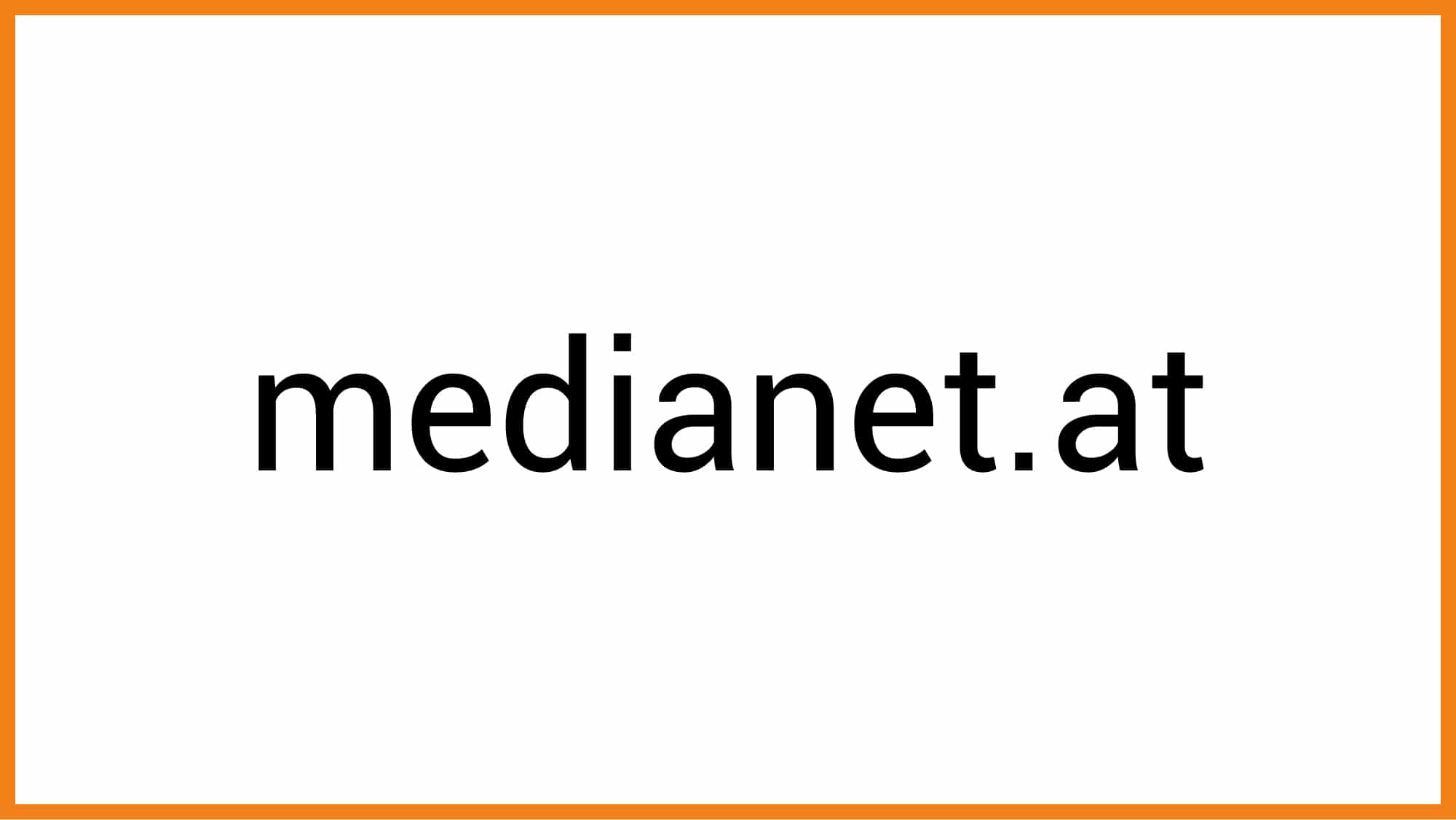 Bild mit Schriftzug medianet.at